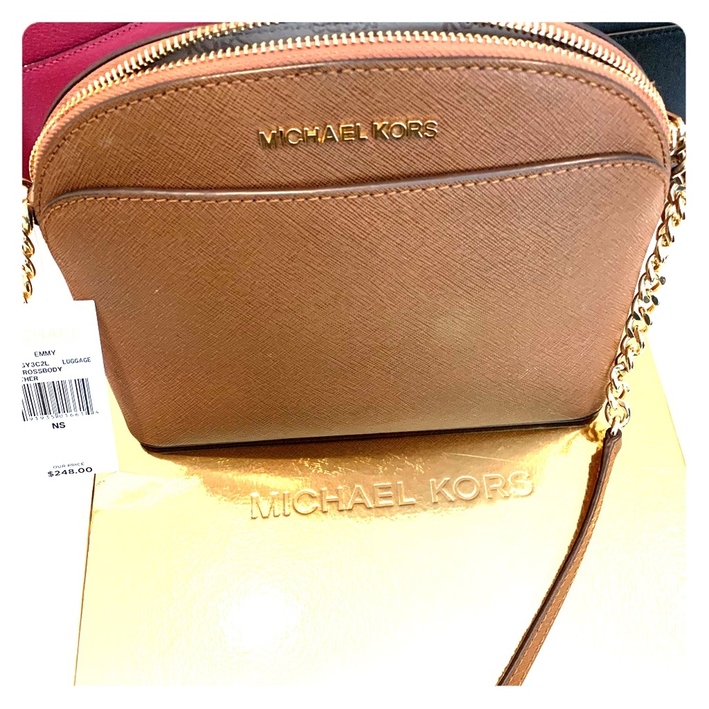 New brown shoulder M K bag